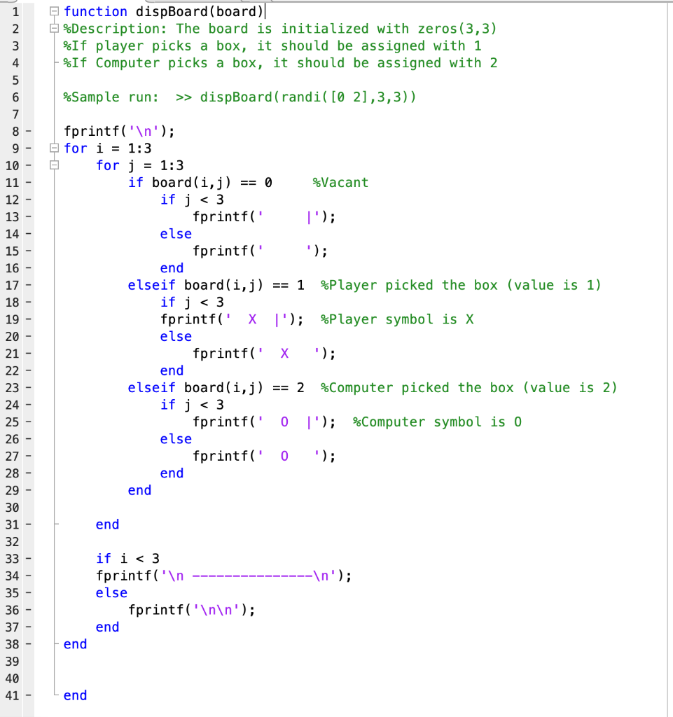MATLAB Tic-Tac-Toe (Modular Programming Exercise) | Chegg.com