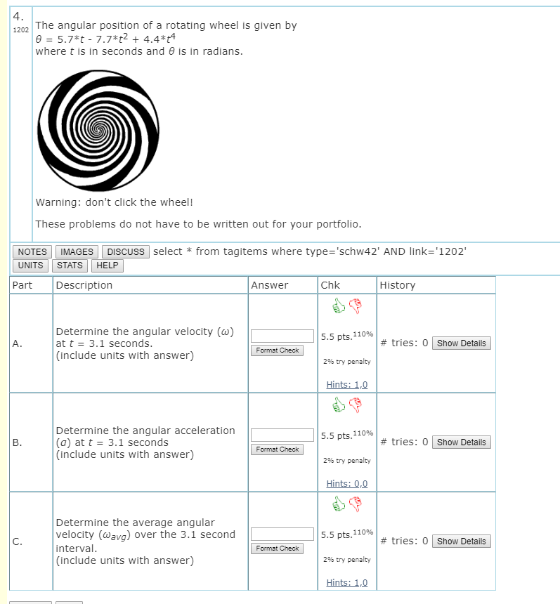 Solved 4 1202 The angular position of a rotating wheel is | Chegg.com