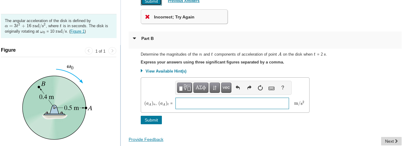 Solved The angular acceleration of the disk is defined by | Chegg.com