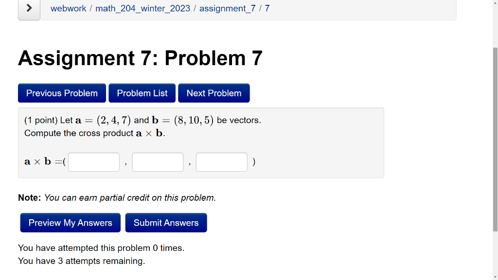 Solved (1 Point) Let A=(2,4,7) And B=(8,10,5) Be Vectors. | Chegg.com