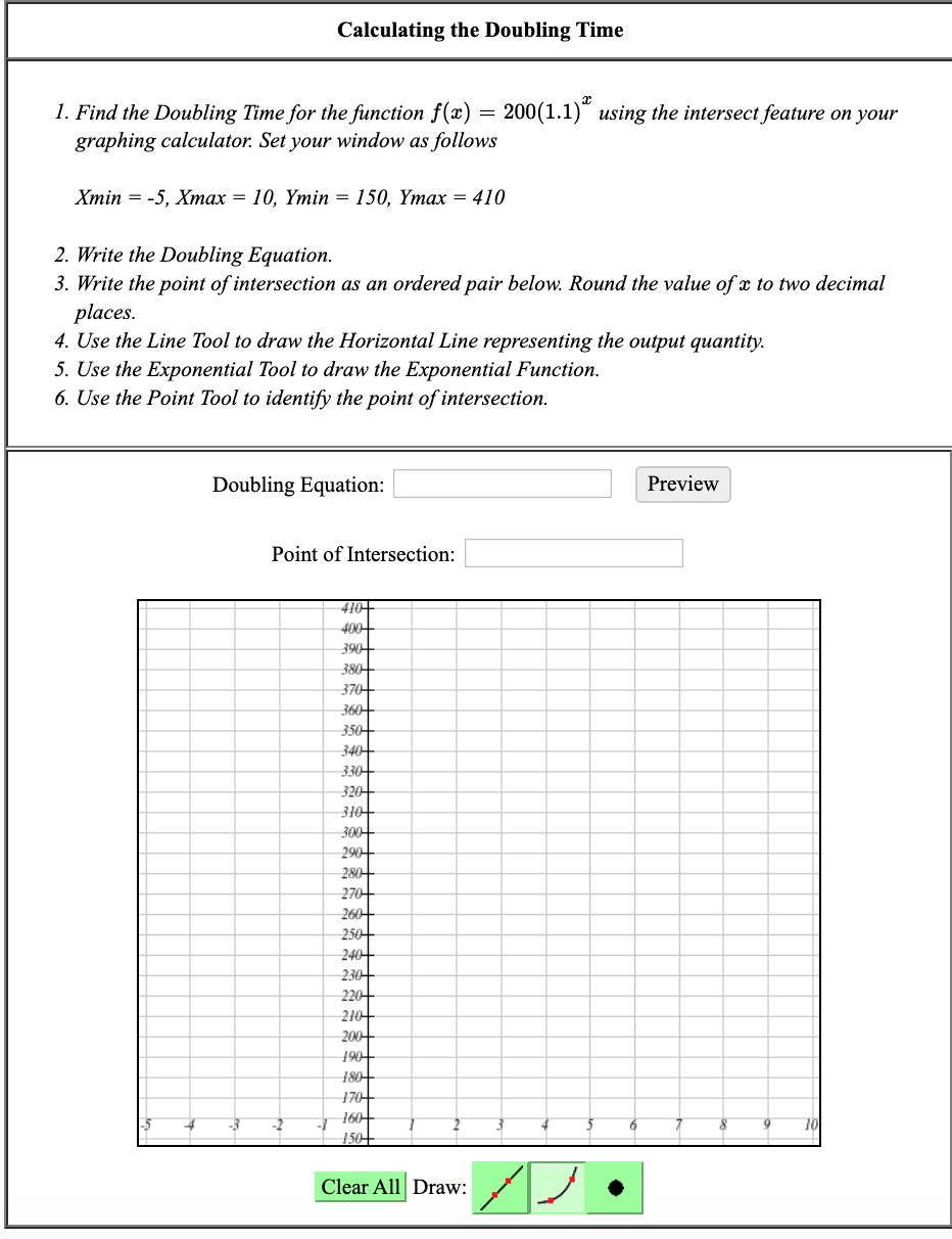 Calculating the Doubling Time 1. Find the Doubling