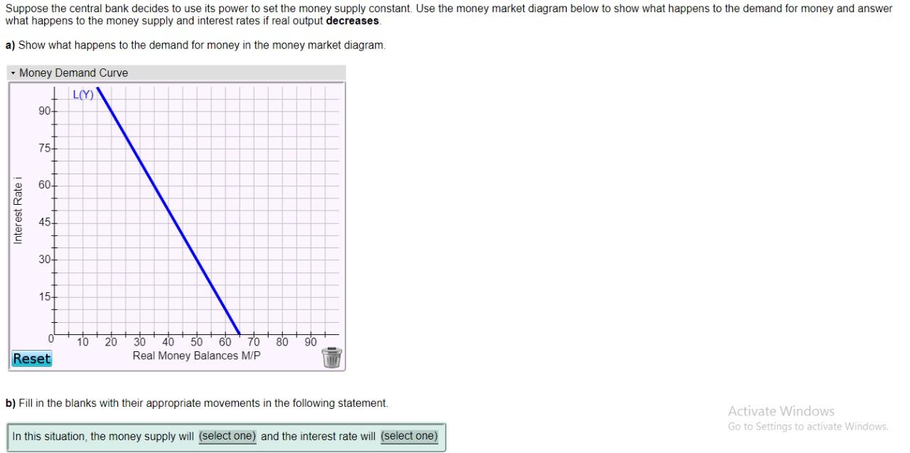 Solved Suppose the central bank decides to use its power to | Chegg.com