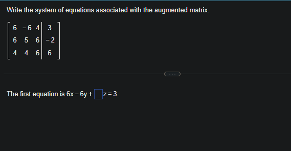 Solved Write the system of equations associated with the | Chegg.com