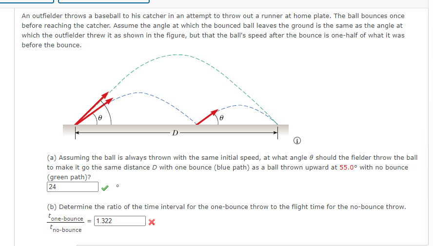 Solved An outfielder throws a baseball to his catcher in an