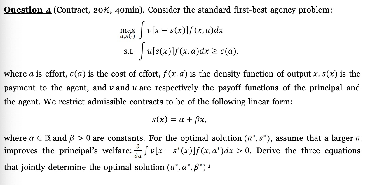 Question 4 Contract 40min Consider The St Chegg Com