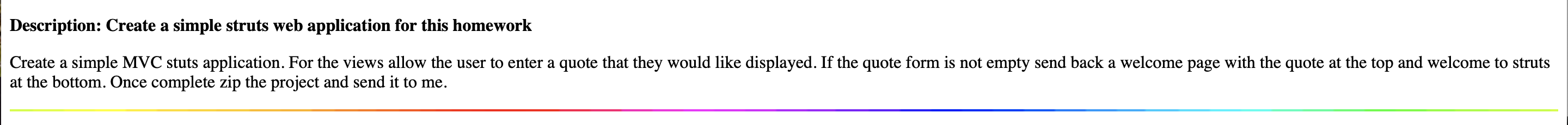 Solved Description Create A Simple Struts Web Application Chegg