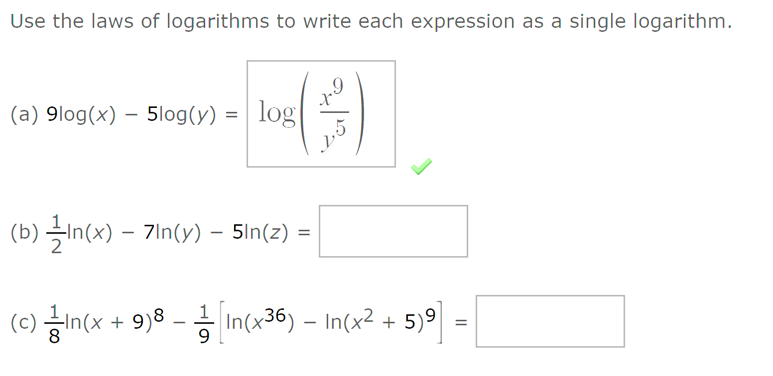 Solved] O. Laws of Logarithms Lesson 5 Assignment 1. Fully simplify each  of