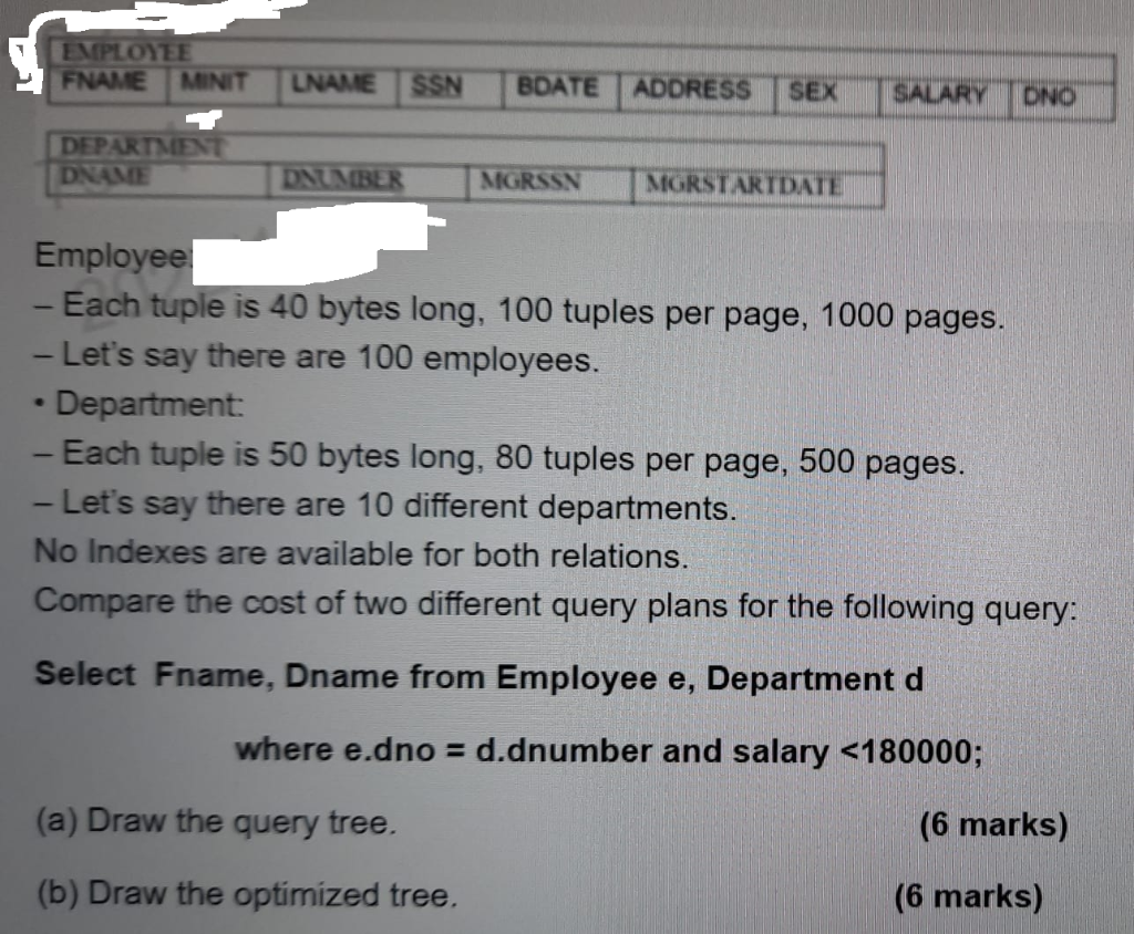 Solved - Each tuple is 40 bytes long, 100 tuples per page, | Chegg.com