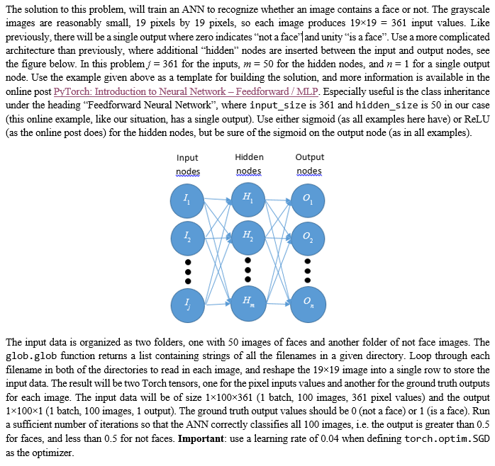 python - neural network '' object cannot be... (PYTHON) The solution to this problem, will train an | Chegg.com
