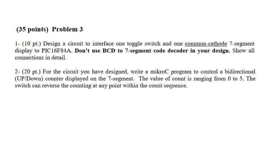 Solved 1- (10pt.) Design a circuit to interface one toggle | Chegg.com