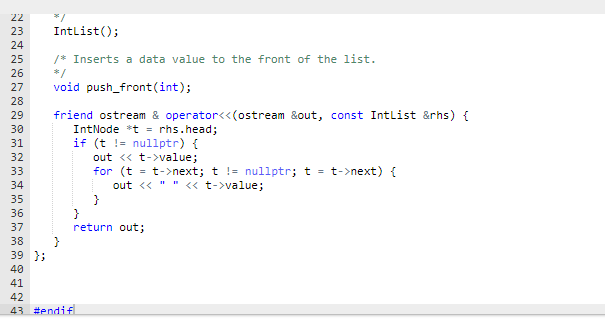 Solved Program Specifications Write a remove_last_of member | Chegg.com