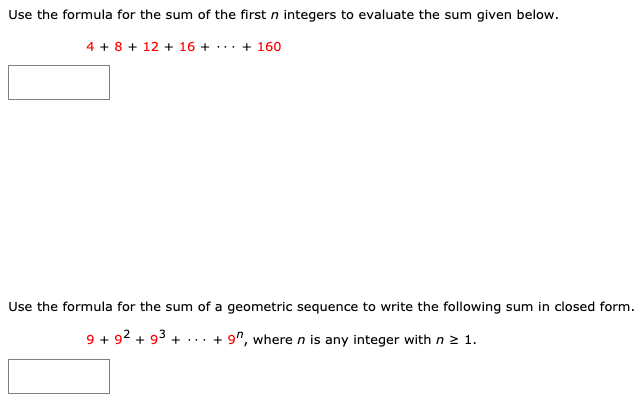 1 2 4 8 16 n sum formula