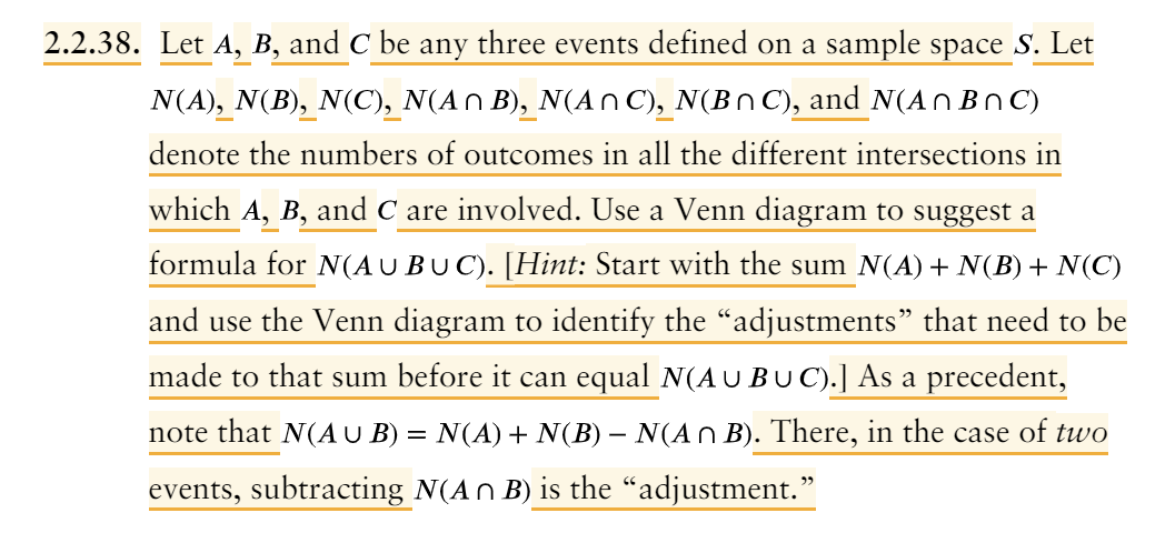 Solved 38. Let A,B, And C Be Any Three Events Defined On A | Chegg.com