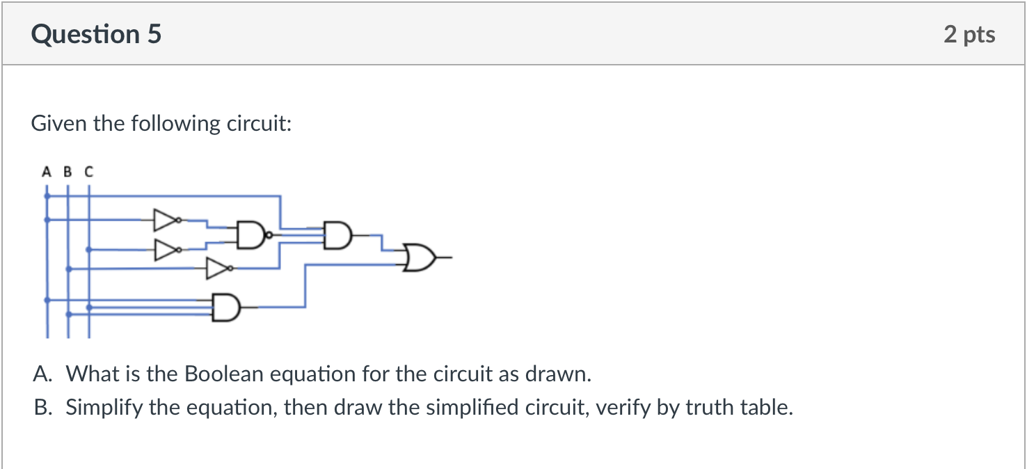 Solved Given the following circuit: A. What is the Boolean | Chegg.com