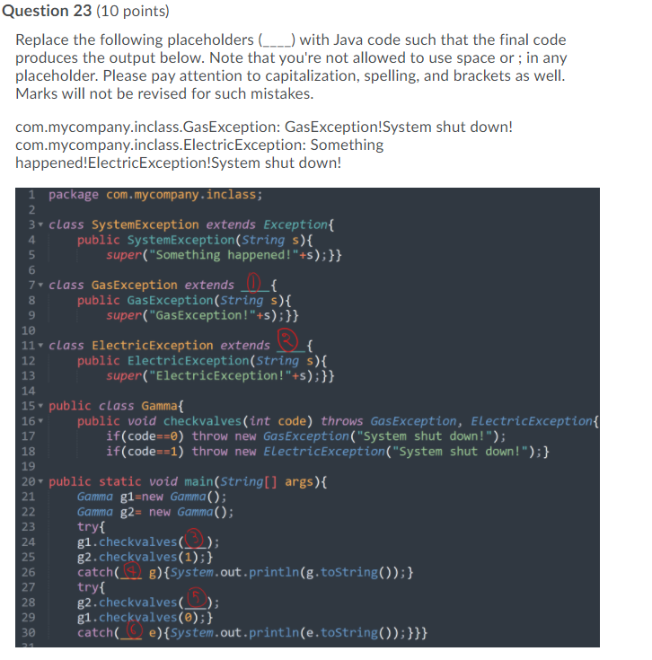 Solved 4 5 6 Question 23 (10 points) Replace the following | Chegg.com