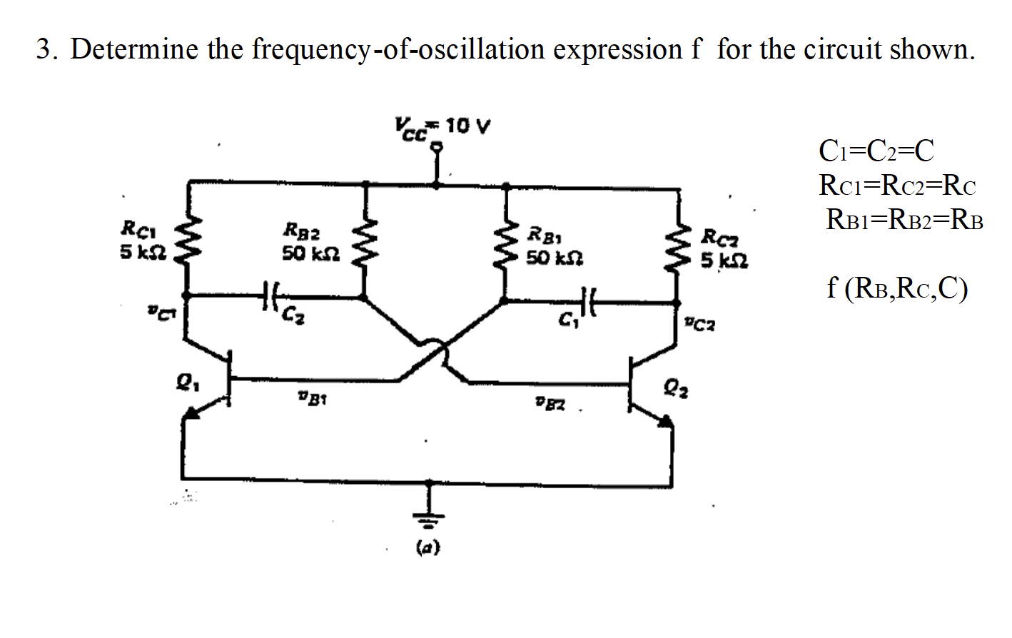 Solved 3. Determine The Frequency-of-oscillation Expression | Chegg.com