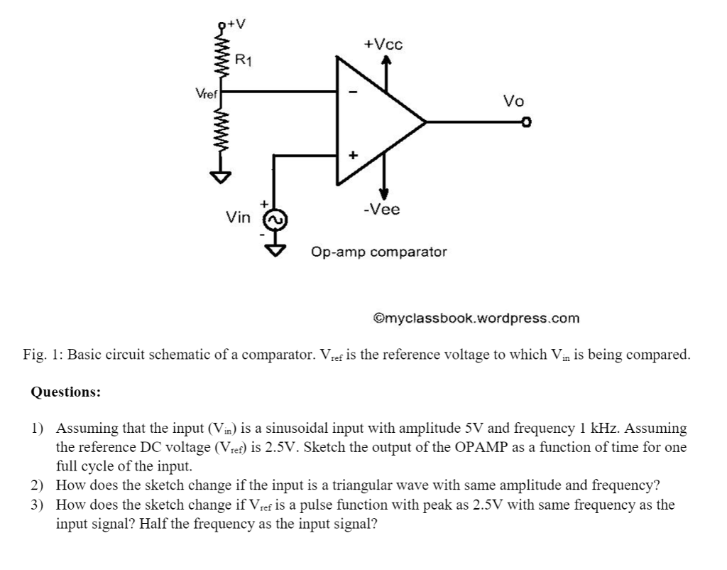 op amp non investing comparator circuit analysis