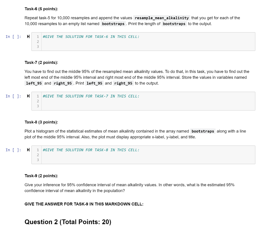 Task6 (5 points) Repeat task5 for 10,000 resamples