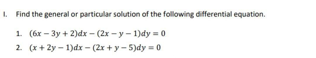 Solved Find the general or particular solution of the | Chegg.com