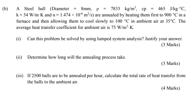 Solved B A Steel Ball Diameter 8mm P 73 Kg M Chegg Com
