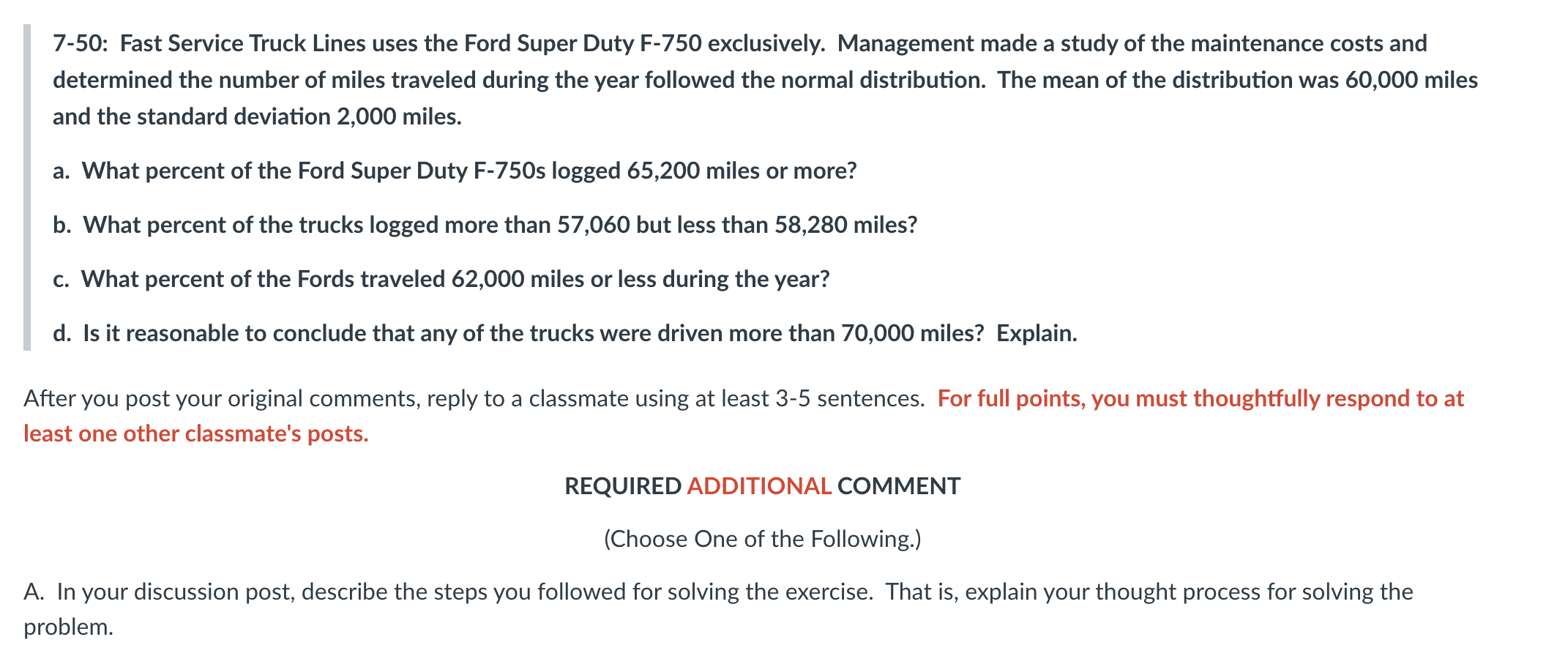 Solved 750 Fast Service Truck Lines uses the Ford Super