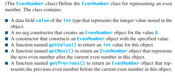 Solved (The EvenNumber class) Define the EvenNumber class | Chegg.com