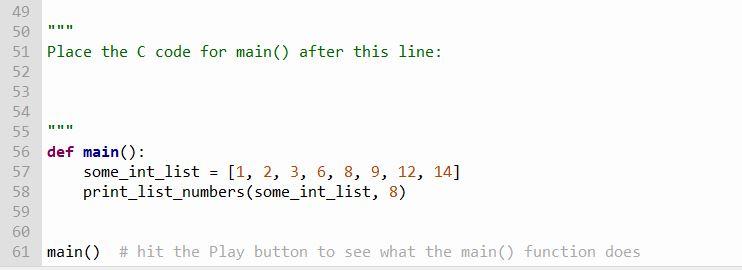 Solved Python; Converting to C language Below is a template | Chegg.com