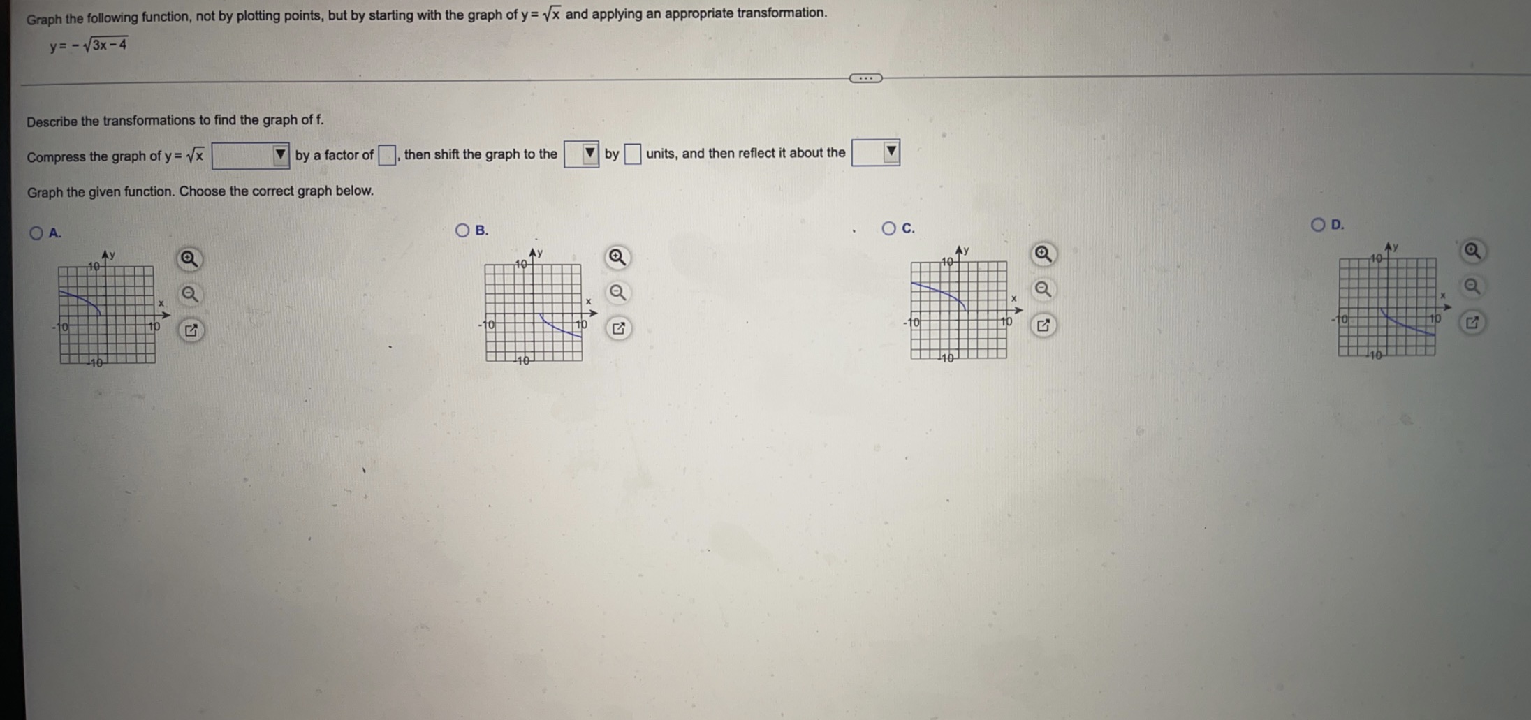 Solved Graph the following function, not by plotting points, | Chegg.com