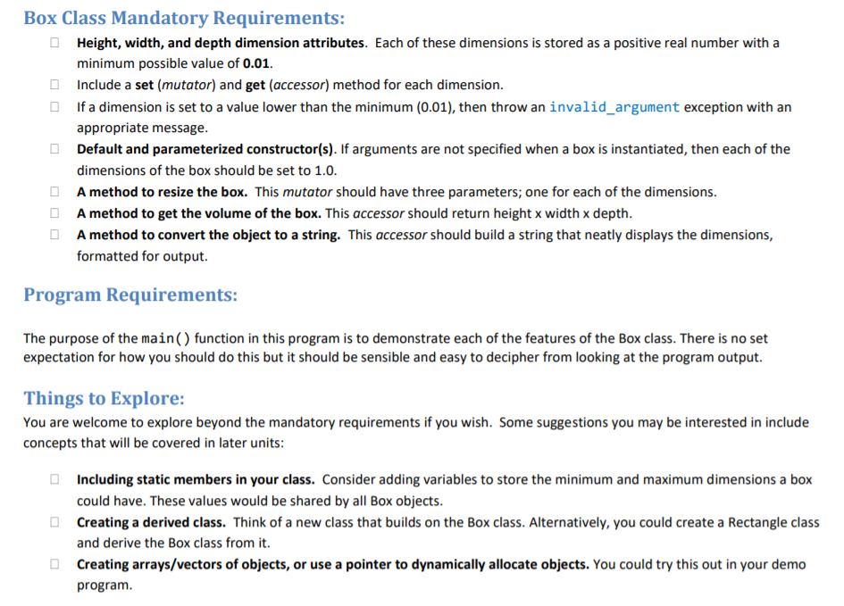 Solved Introduction to Classes (This is done in C++) You | Chegg.com