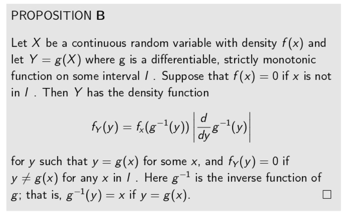 Solved PROPOSITION B Let X Be A Continuous Random Variable | Chegg.com