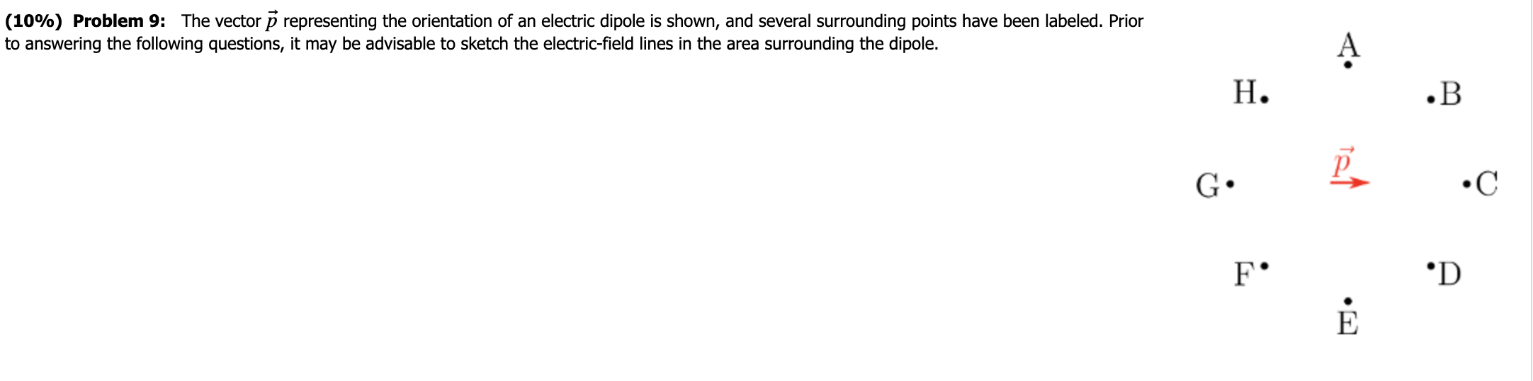 Solved (10\%) Problem 9: The vector p representing the | Chegg.com