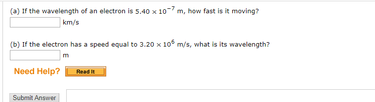 Solved m, how fast is it moving? (a) If the wavelength of an | Chegg.com