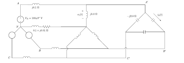 Solved For the balanced three phase system shown below: (a) | Chegg.com