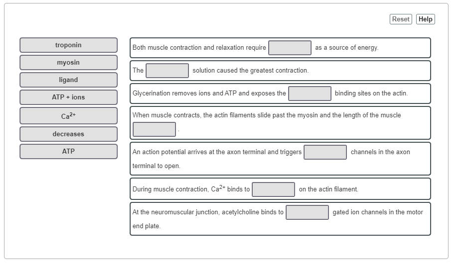 Reset Help Troponin Both Muscle Contraction And Chegg 