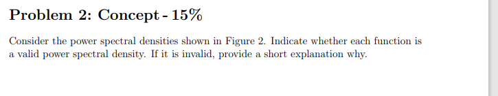 Solved Consider the power spectral densities shown in Figure | Chegg.com