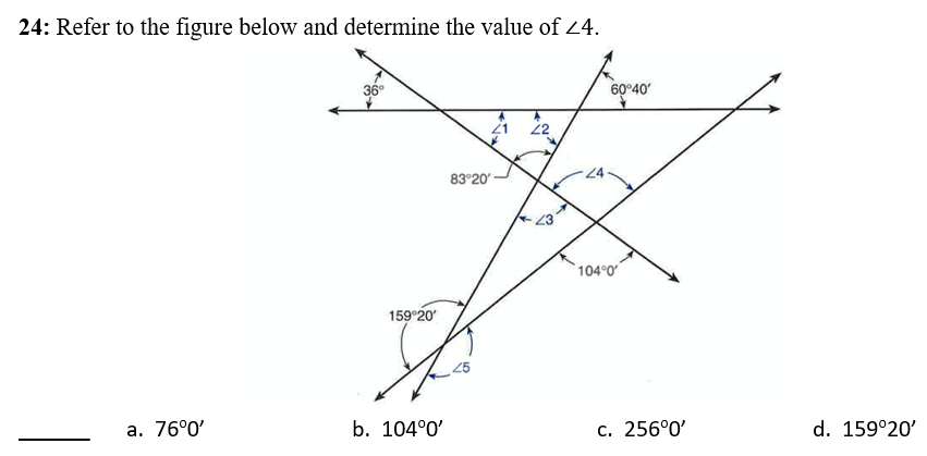 Solved 24: Refer to the figure below and determine the value | Chegg.com