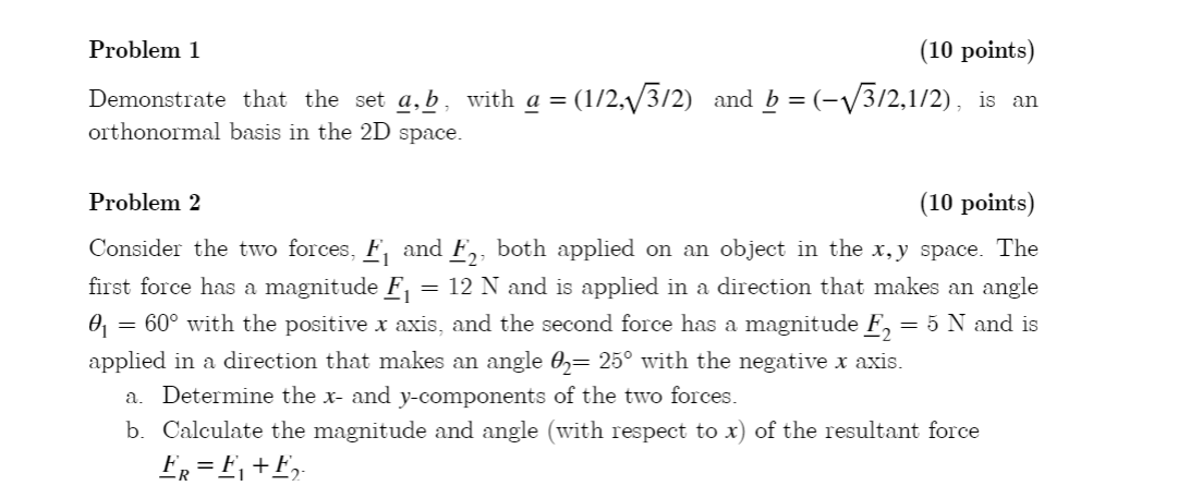 Solved Problem 1 (10 Points) Demonstrate That The Set A, B, | Chegg.com