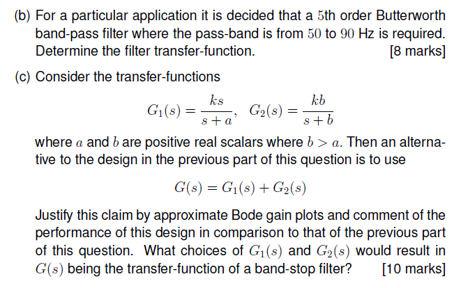 Solved S+b (b) For A Particular Application It Is Decided | Chegg.com