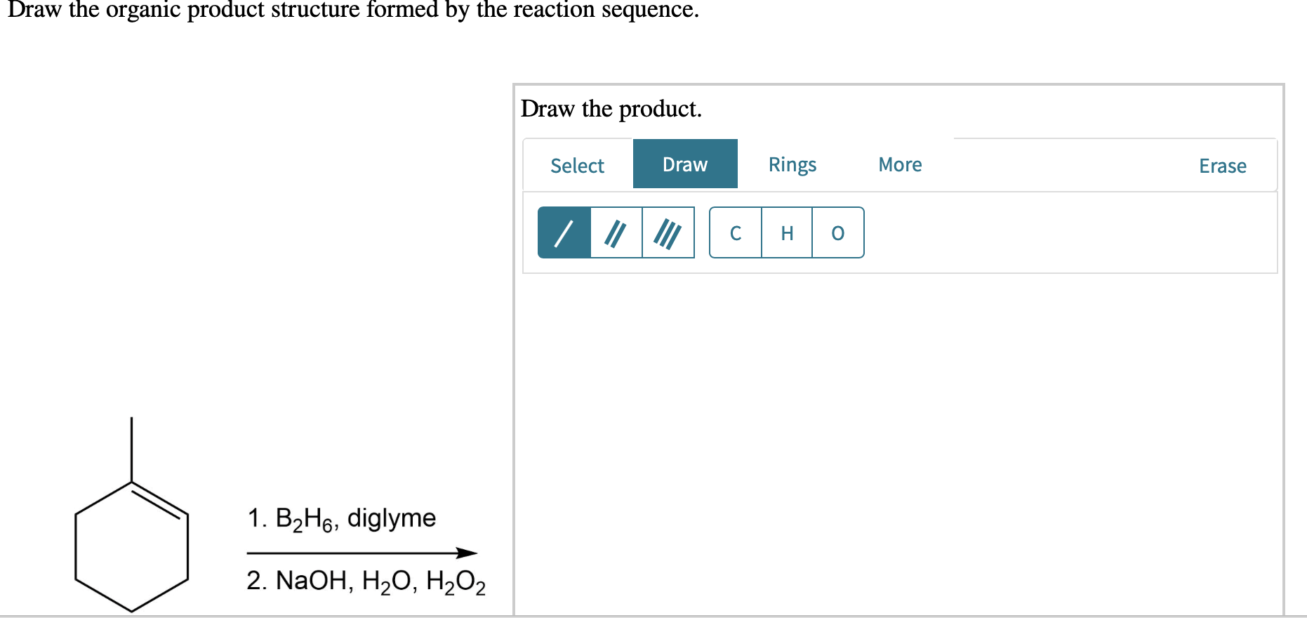 Solved Draw the organic product structure formed by the