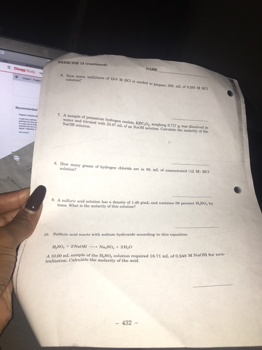 Solved SECTION EXERCISE 13 DATE INSTRUCTOR Solution | Chegg.com
