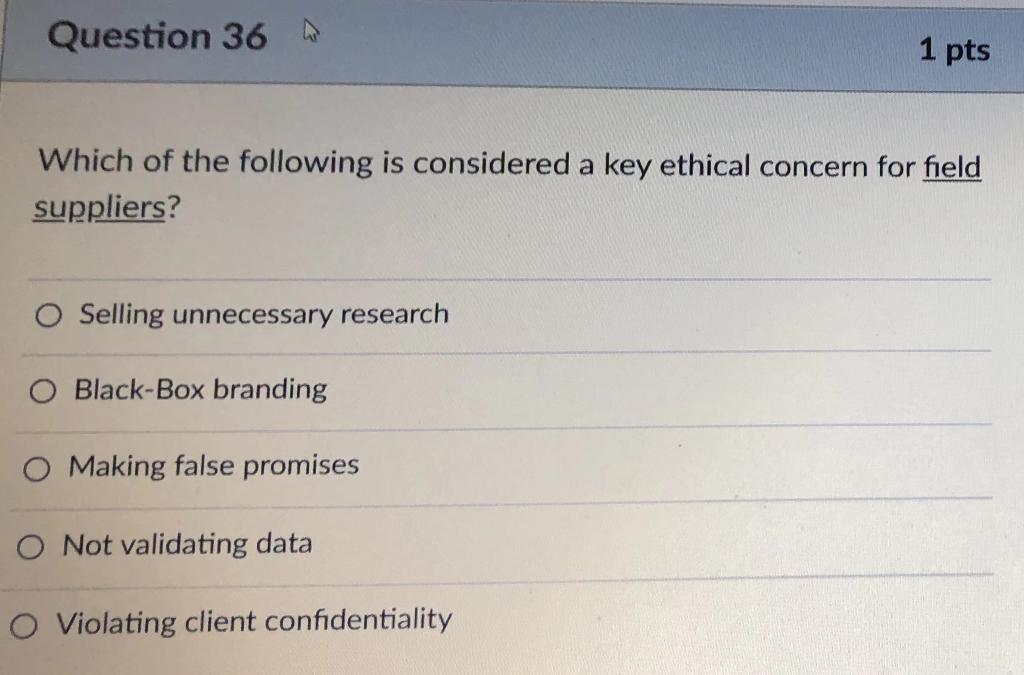 Solved Question 36 1 pts Which of the following is | Chegg.com