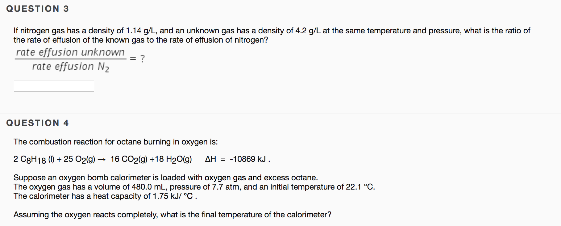 Solved 1. If nitrogen gas has a density of 1.14 g/L, and