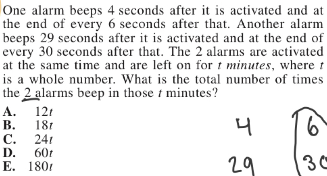 Solved One alarm beeps 4 seconds after it is activated and | Chegg.com