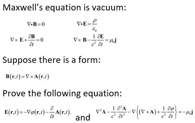 Solved Maxwell's Equation Is Vacuum: | Chegg.com