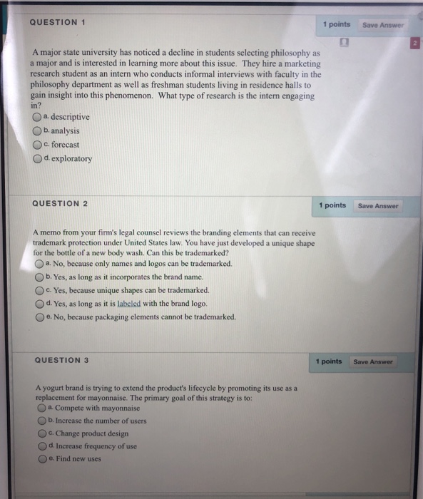 Solved 85 multiple choices questions ! For my class of | Chegg.com