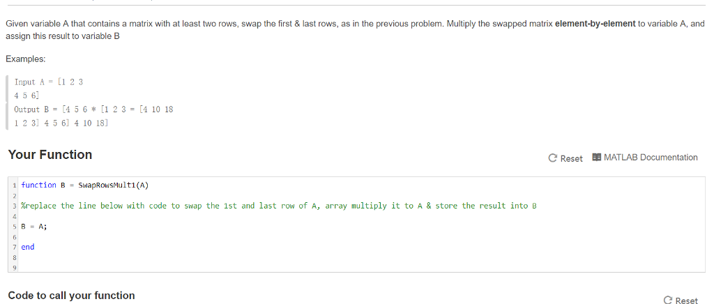 Solved Given variable A that contains a matrix with at least