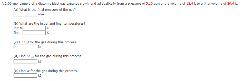 Solved A 2.00−mol Sample Of A Diatomic Ideal Gas Expands | Chegg.com
