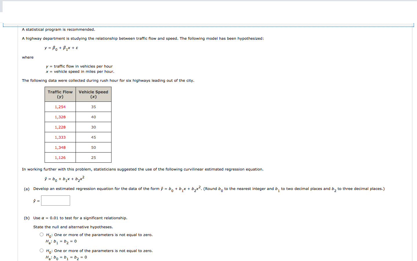 Solved (a) Develop an estimated regression equation for | Chegg.com
