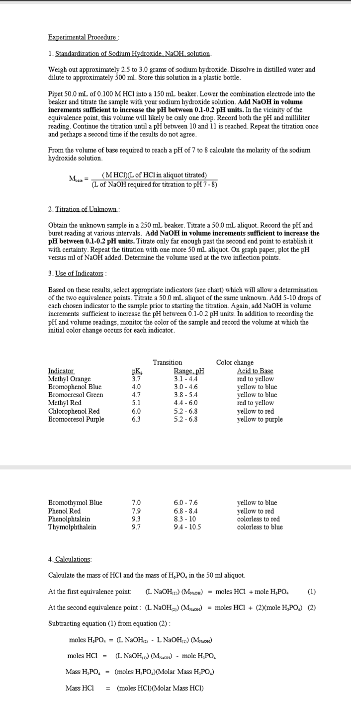 Solved Standardization of Sodium hydroxide Attach graph of | Chegg.com