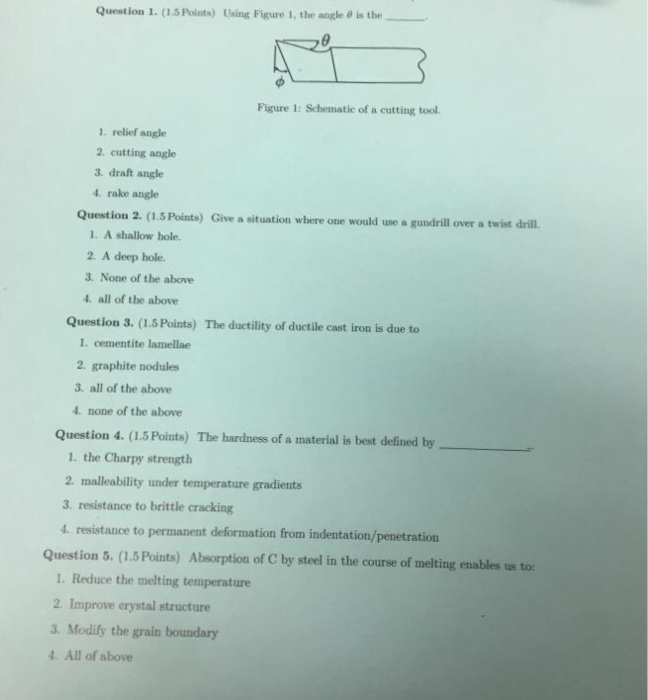 Solved Question 1. (1.5 Points) Using Figure 1, the angle ? | Chegg.com